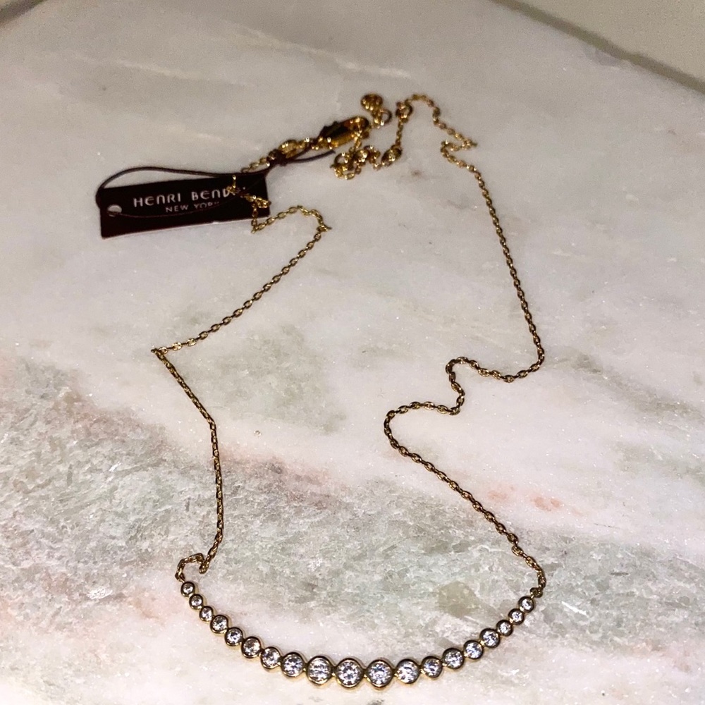 Henri Bendel Luxe Necklace Gold & Pave Rhinestone